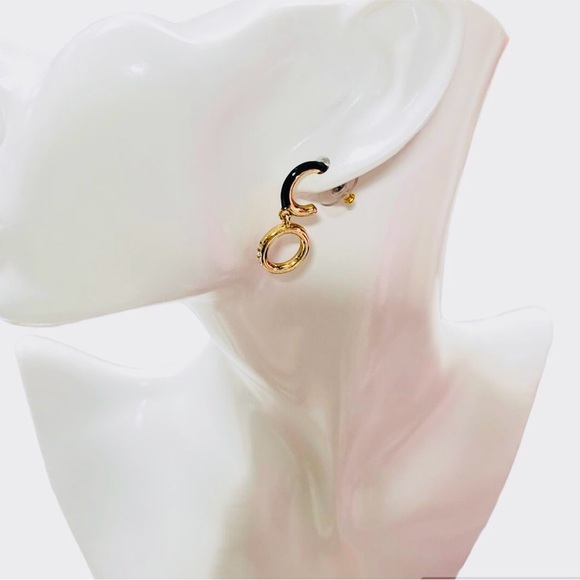 Aretes Oro chapado Argollad 24k Arrancadas Liridas cristal Joyas Yanbal - Picture 2 of 6